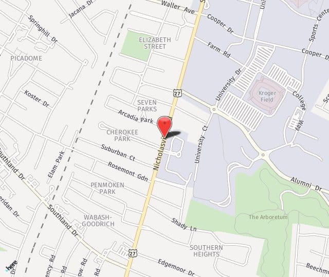 Location Map: 1707 Nicholasville Road Lexington, KY 40503