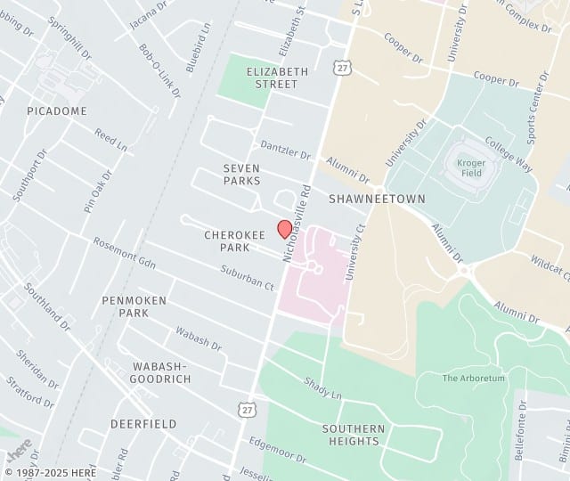 Location Map: 1707 Nicholasville Road Lexington, KY 40503